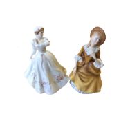 A Royal Doulton china figure : Sandra, HN 2275, height 21 cm,