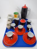 A tray of Polish coffee china, earthenware pots etc.