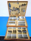 A canteen of silver plated cutlery.