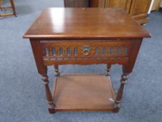 An Old Charm side table fitted a drawer