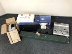 A SkyTec stereo amplifier together with a compact outside navigation system,