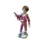 A Royal Worcester china figure : Parakeet (Pink Version), modelled by F. G.