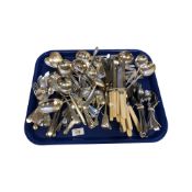 A quantity of loose EPNS and stainless steel cutlery.