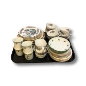 A set of six Limoges Jean Pouyat flotal-patterned and gilt-rimmed decorative wall plates,