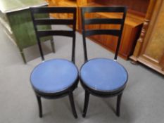 A pair of Danish GETAMA Okamura & Marquardsen design dining chairs.