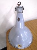 An mid-20th century industrial metal light fitting.