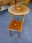 Two 19th century inlaid mahogany occasional tables