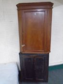 Two 19th century corner cabinets.