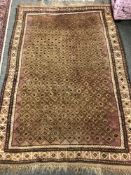 An Iranian fringed rug,