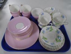 Two part china tea sets Richmond and Wedgwood china