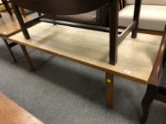 A Danish blond oak coffee table,