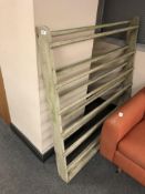 An antique painted Delft rack,