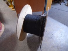 A spool of black Excel 8 core fibre optic cable.