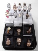 A collection of lady's and gent's designer wristwatches