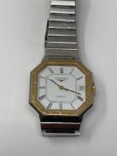 A Gentleman's stainless steel Longines quartz wristwatch CONDITION REPORT: not