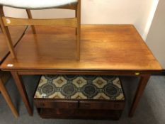 A mid-20th century teak extending dining table (length 120cm).