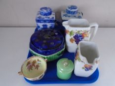 A tray of Maling flower bowl, sundae dish,