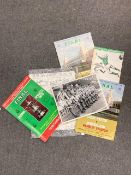 A good collection of football programmes and memorabilia to include signed Sunderland FC team