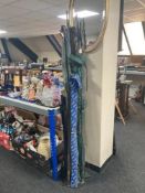 A collection of fishing rods,