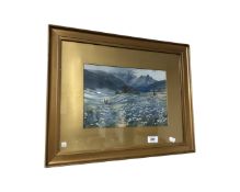 A gilt framed print after John McWhirter depicting an Austrian landscape.