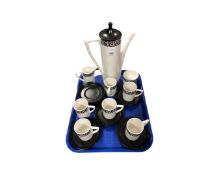 A Portmeirion 19 piece coffee service.