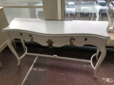 A 20th century French style serpentine fronted dressing table (no mirror),