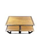 A nest of three 20th century teak G-Plan tables,