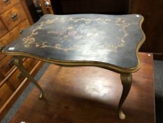 A painted French coffee table,