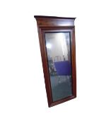A 19th century mahogany hall mirror, height 140 cm.