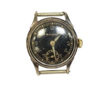 A mid 20th century stainless steel Bulova wristwatch, the case back numbered 3510949,