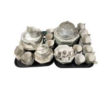 Two trays containing a quantity of Johnson Brothers Eternal Beau tea and dinner ware.