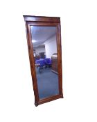 A 19th century mahogany hall mirror,