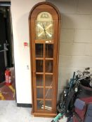 A beech cased Tempus Fugit domed clock