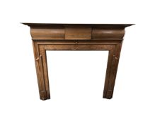 An Edwardian oak fire surround,