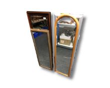 Four contemporary hall mirrors