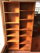 A set of 20th century Scandinavian teak bookshelves,