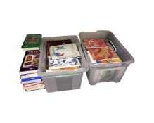 Two boxes of antique reference guides and auction catalogues