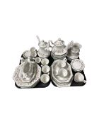 Two trays containing a quantity of Johnson Brothers Eternal Beau tea and dinner ware.