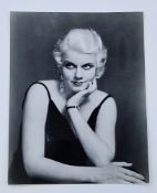 A press photograph of Jean Harlow