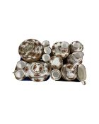 A collection of 93 pieces of Royal Albert Old Country Roses tea and dinner china including two cake