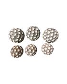 Six pottery spherical ornaments