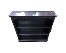 A set of 20th century painted open bookshelves,