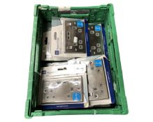 A crate containing raised edge USB charger sockets.