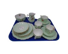 A tray of Victoria hand finished bone tea china.