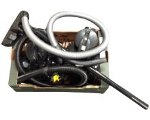 A box of two vacuum cleaners, goblin etc.