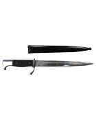 A miniature German bayonet Extraseitengewehr 98 style, probably circa 1918-1933,