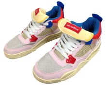 A pair of Nike Air Jordan sneakers.