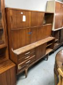 A mid-20th century Danish teak high sideboard (a/f)