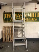 An aluminium decorator's platform,