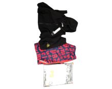 A Stone Island hoodie together with a pair of Palm Angels shorts (both size L) and an off white PB